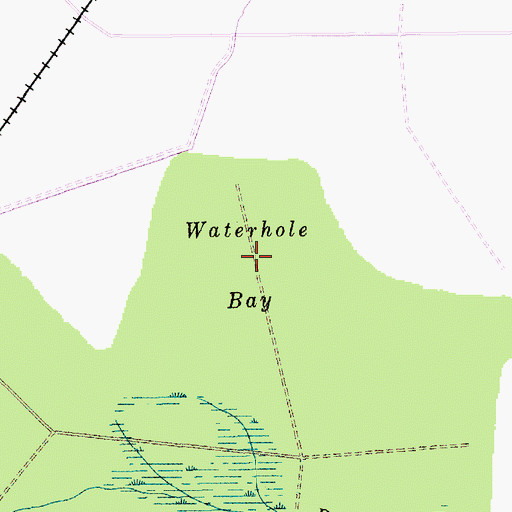 Topographic Map of Waterhole Bay, SC