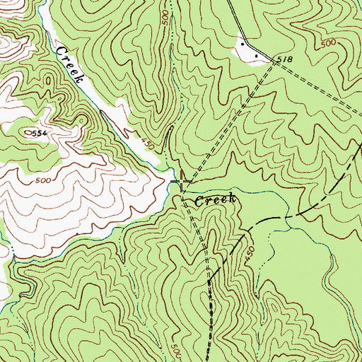 Topographic Map of Watkins Creek, SC