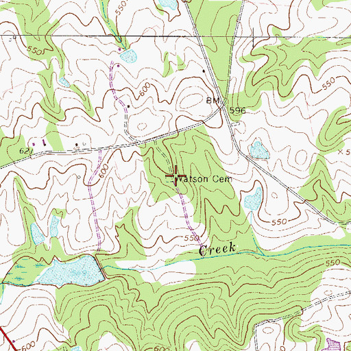 Topographic Map of Watson Cemetery, SC