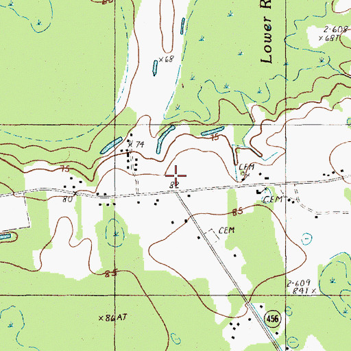 Topographic Map of Wayside School, SC