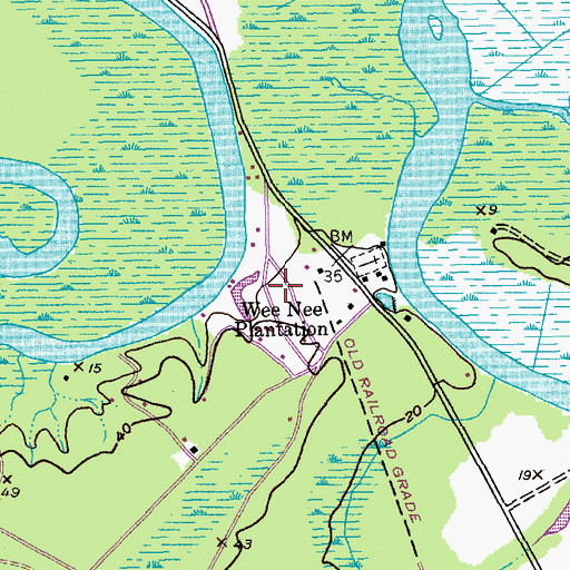 Topographic Map of Wee Nee Plantation, SC