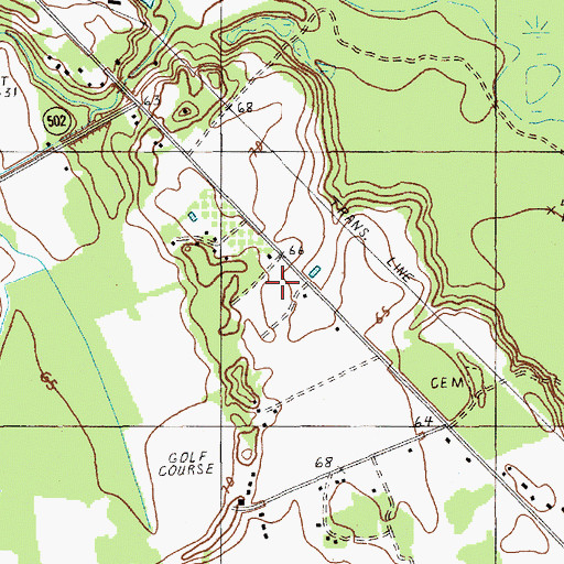 Topographic Map of Wee Nee School, SC