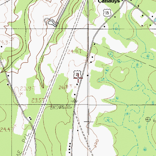 Topographic Map of Weeks, SC