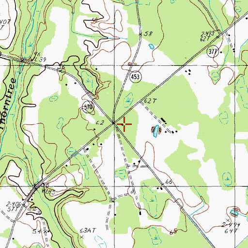 Topographic Map of Wesley Church, SC