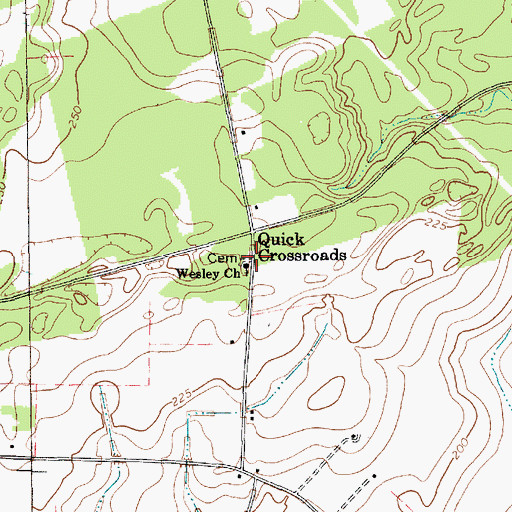 Topographic Map of Wesley Church, SC