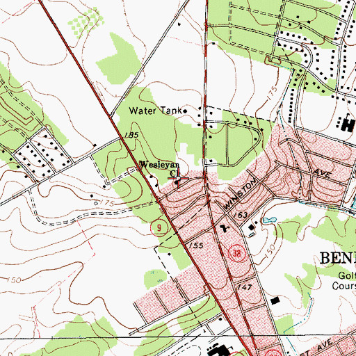 Topographic Map of Wesleyan Church, SC