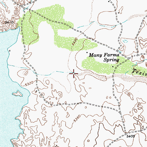 Topographic Map of Tezinie Wash, AZ