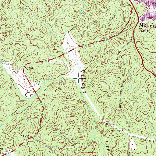 Topographic Map of West Village Creek, SC