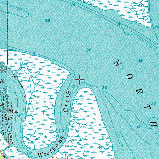 Topographic Map of Westbank Creek, SC