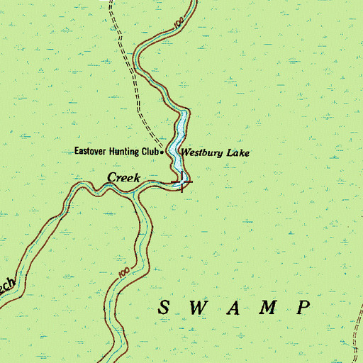 Topographic Map of Westbury Lake, SC