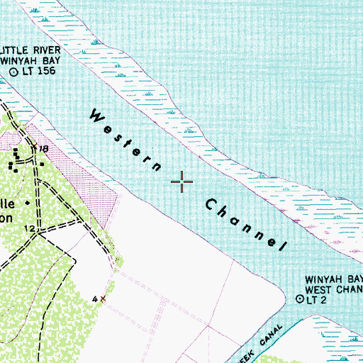 Topographic Map of Western Channel, SC