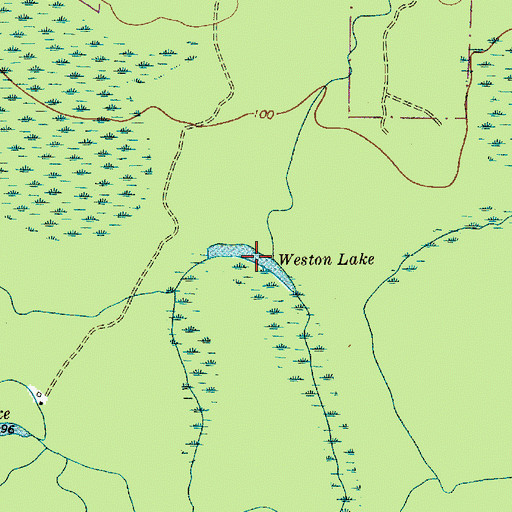 Topographic Map of Weston Lake, SC
