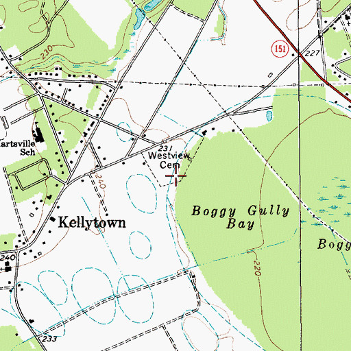 Topographic Map of Westview Cemetery, SC