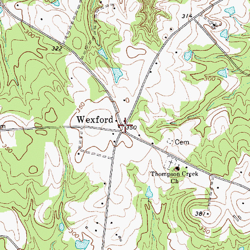 Topographic Map of Wexford, SC