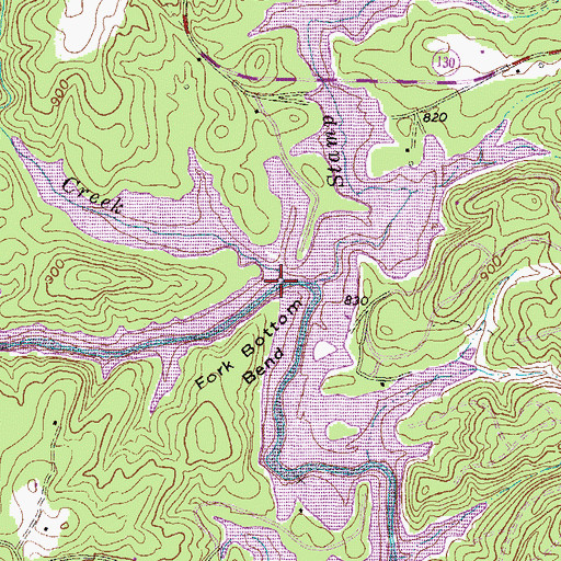 Topographic Map of Whetstone Creek, SC