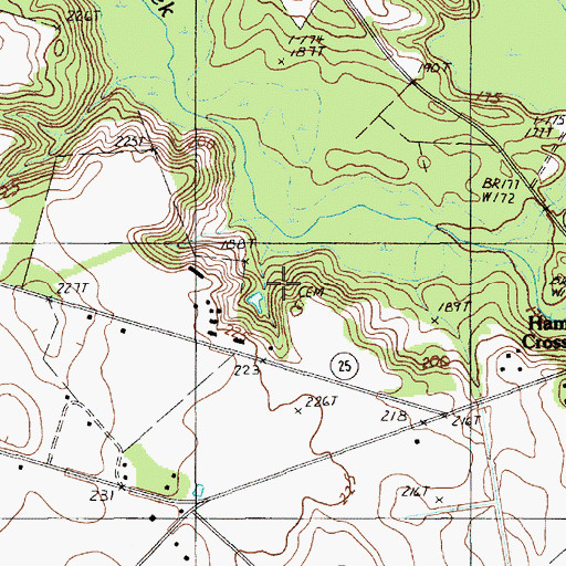 Topographic Map of Whilden Cemetery, SC