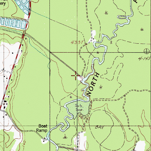 Topographic Map of Whirlwind Creek, SC