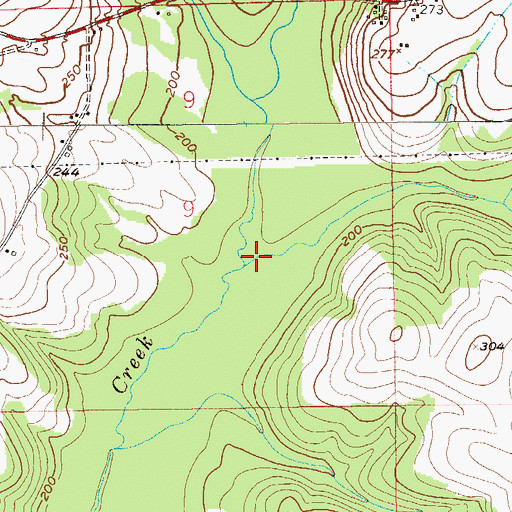 Topographic Map of Mill Creek, AL