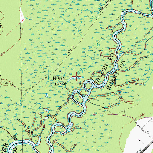 Topographic Map of White Lake, SC