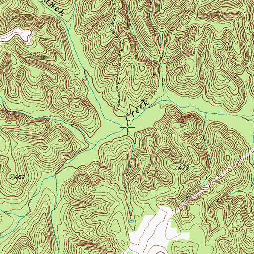 Topographic Map of White Oak Branch, SC