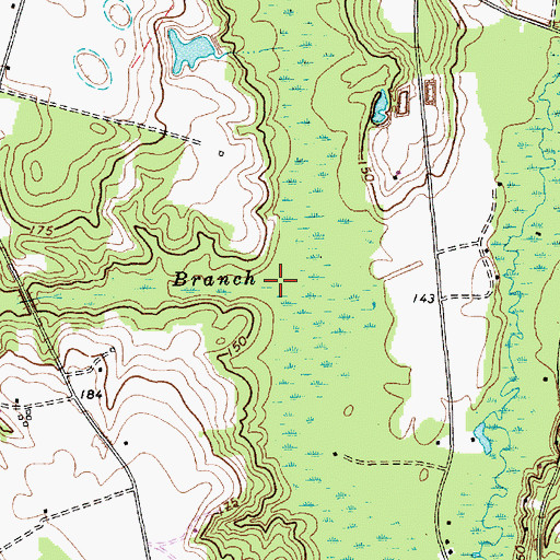 Topographic Map of White Oak Branch, SC