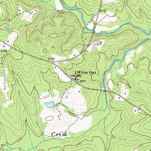 Topographic Map of White Oak Church, SC
