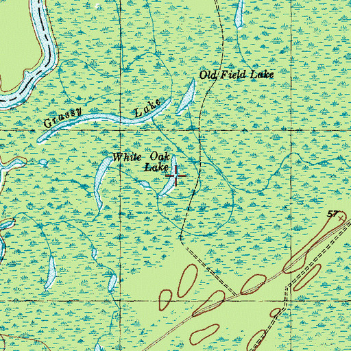 Topographic Map of White Oak Lake, SC