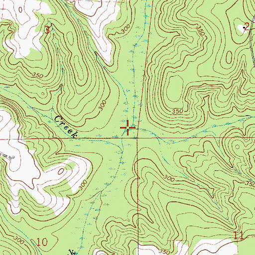 Topographic Map of Mill Creek, AL