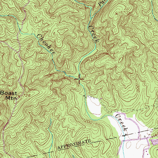 Topographic Map of White Rock Creek, SC