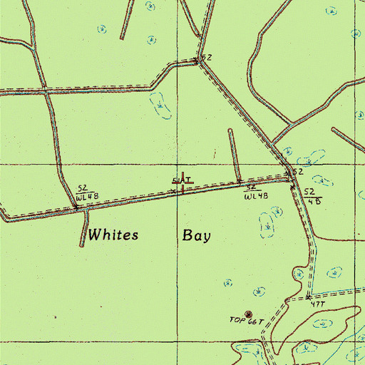 Topographic Map of Whites Bay, SC