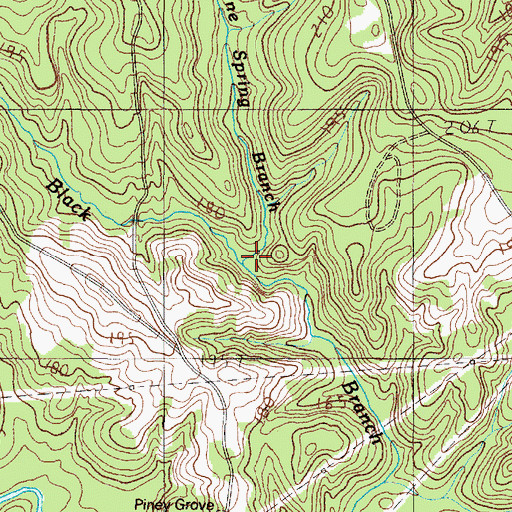 Topographic Map of Whitestone Spring Branch, SC