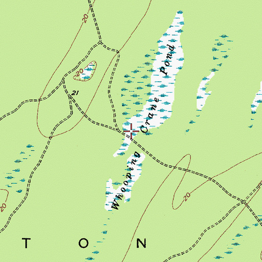 Topographic Map of Whooping Crane Pond, SC