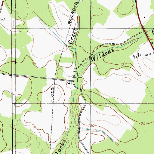 Topographic Map of Wildcat Branch, SC