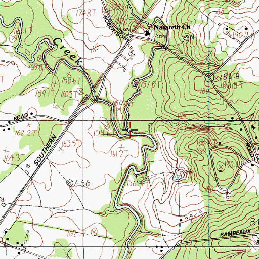 Topographic Map of Wildcat Creek, SC