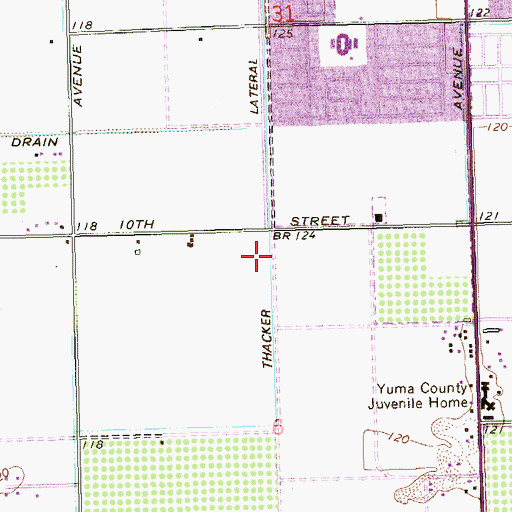 Topographic Map of Thacker Lateral, AZ