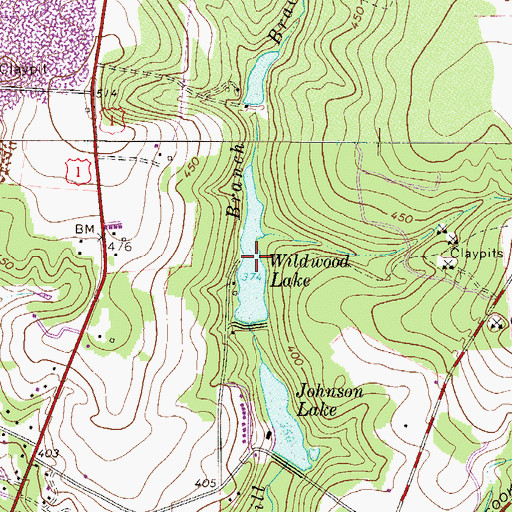 Topographic Map of Wildwood Lake, SC