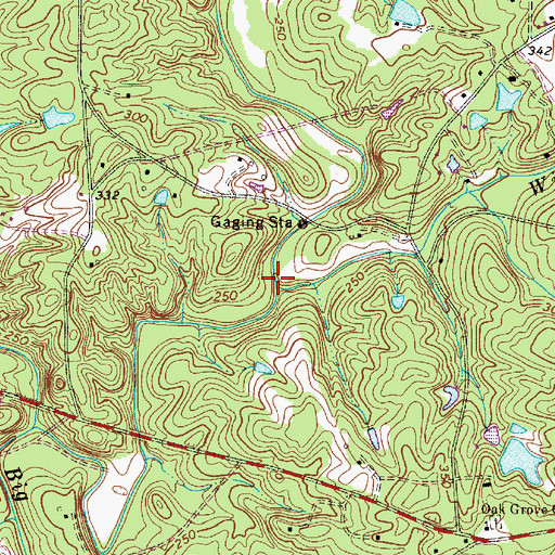 Topographic Map of Williams Branch, SC