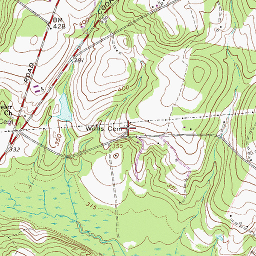 Topographic Map of Willis Cemetery, SC