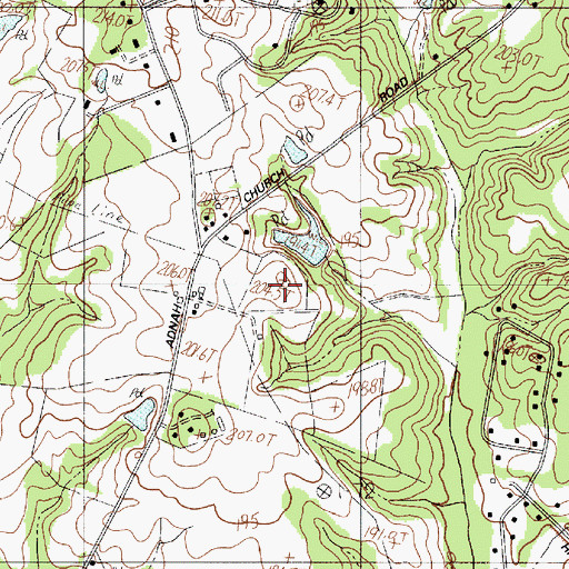 Topographic Map of Willis Pond, SC