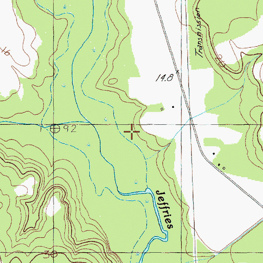 Topographic Map of Willow Creek, SC