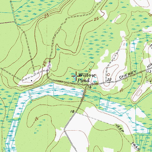 Topographic Map of Willow Pond, SC