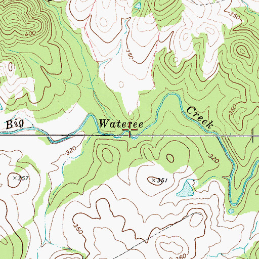 Topographic Map of Willow Swamp Branch, SC