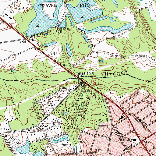 Topographic Map of Wilson Branch, SC