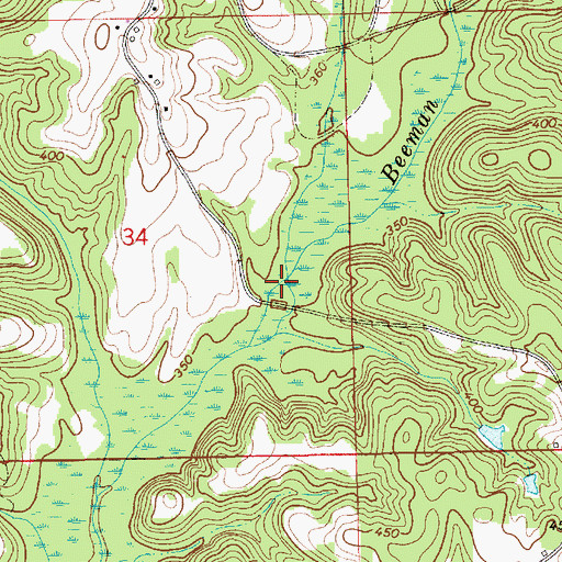 Topographic Map of Mill Creek, AL