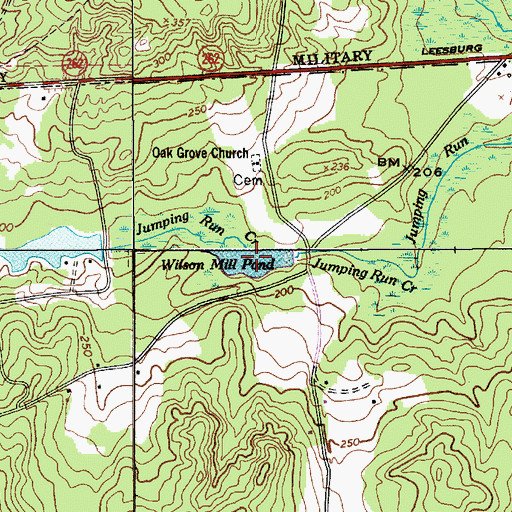 Topographic Map of Wilson Mill Pond, SC