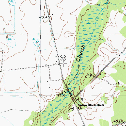 Topographic Map of Wilsons Store, SC