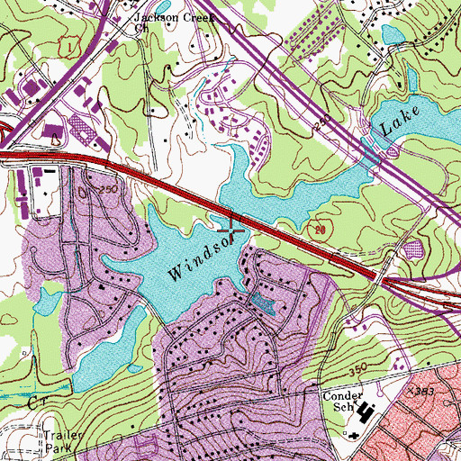 Topographic Map of Windsor Lake, SC