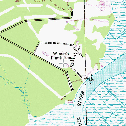 Topographic Map of Windsor Plantation, SC