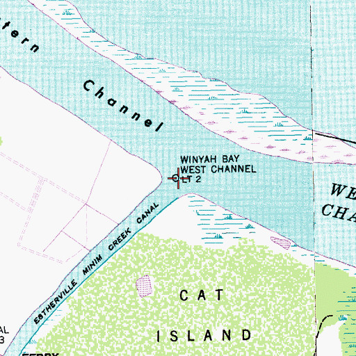 Topographic Map of Winyah Bay West Channel Light Two, SC