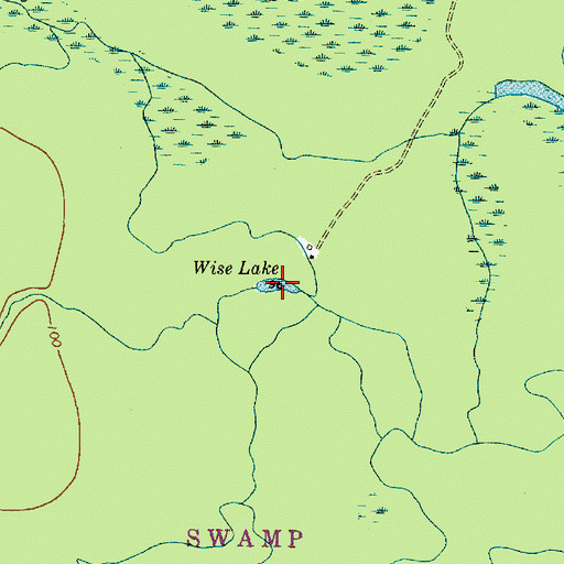 Topographic Map of Wise Lake, SC